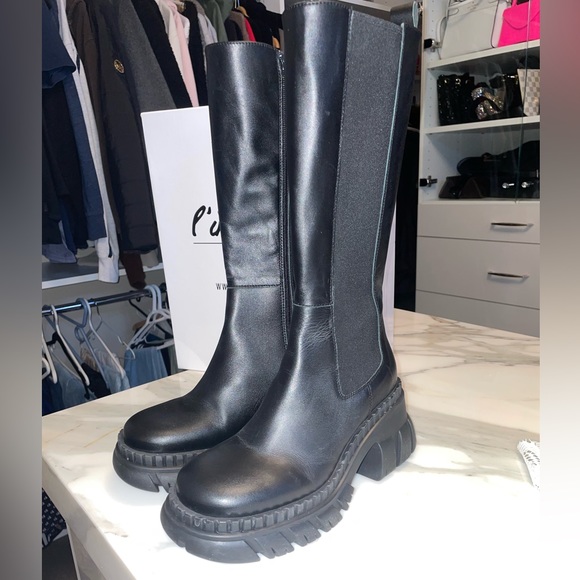 L’intervalle Raidon Black Leather Boots - Picture 5 of 7